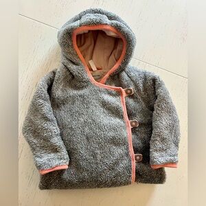 Mini A Ture, Gray Bunting with Coral Trim, 0-12mo